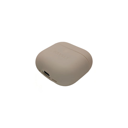 KAYSLY silikonskal för AirPods 4 i beige – framsida