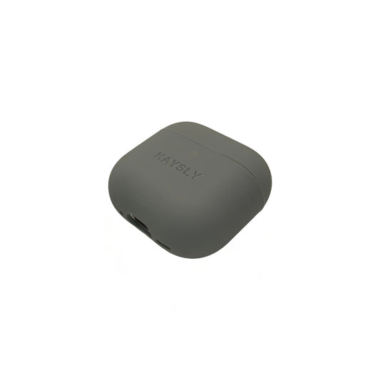  KAYSLY silikonskal för AirPods 4 i olivgrön/grå – framsida