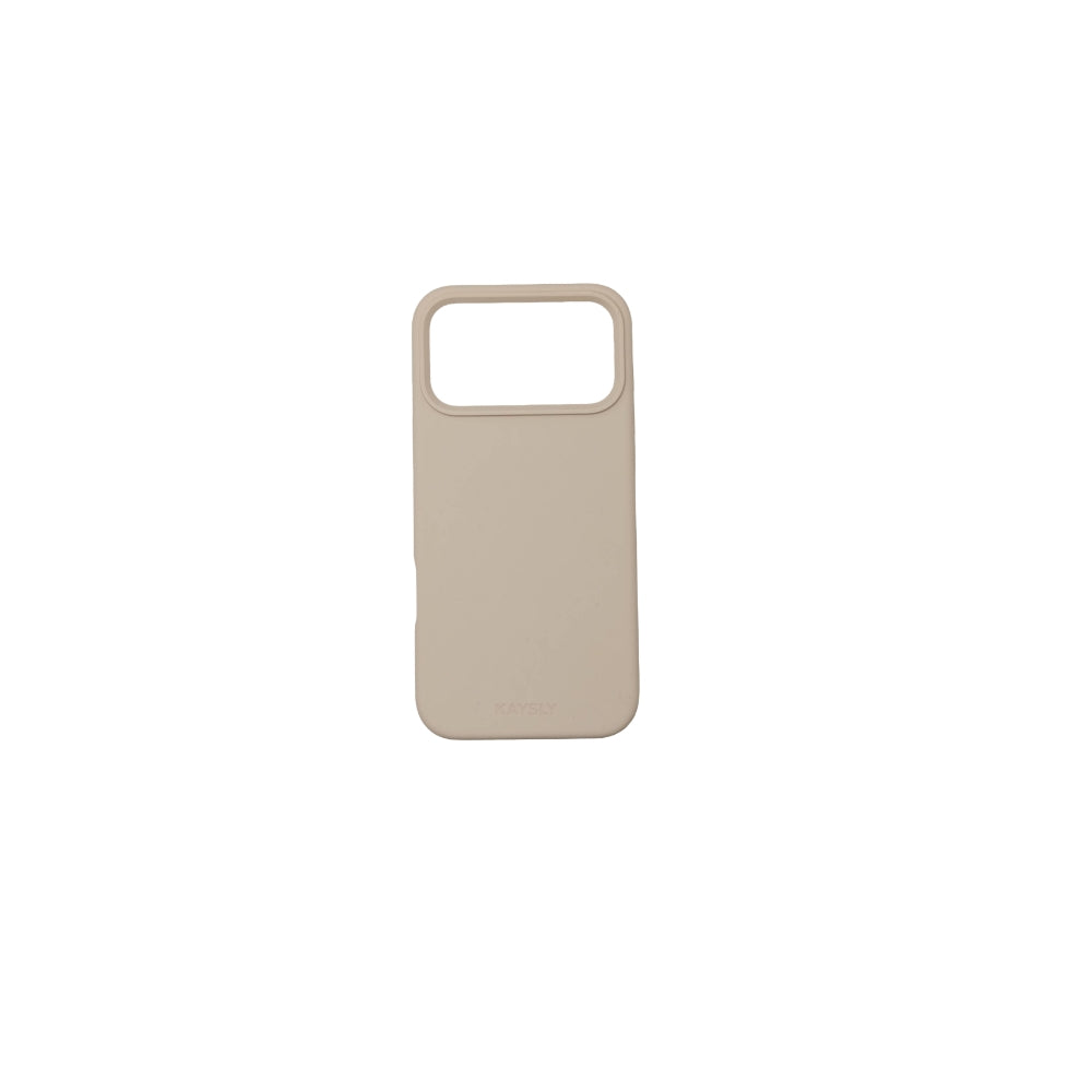 KAYSLY silikonskal för iPhone 17 Pro Max i beige – baksida
