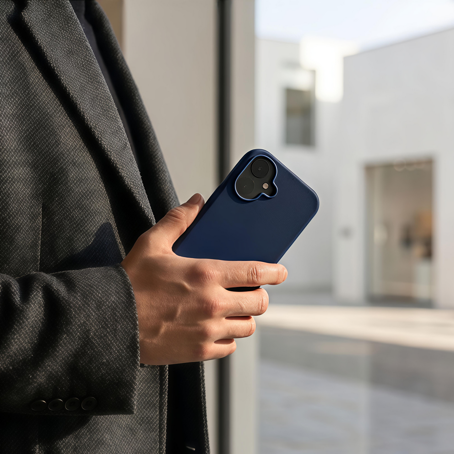 KAYSLY silikonskal för iPhone 17 i mörkblå - baksida