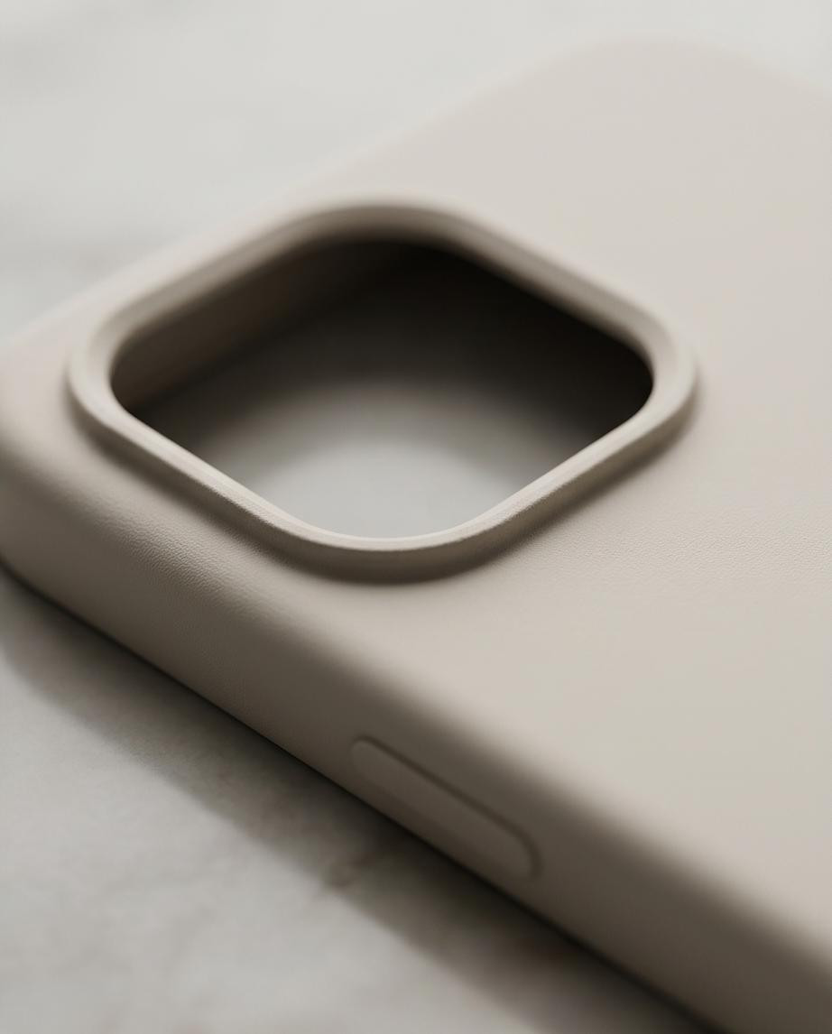 KAYSLY iPhone silikonskal i crème – header